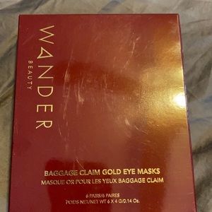 Baggage claim gold eye mask. 6pk